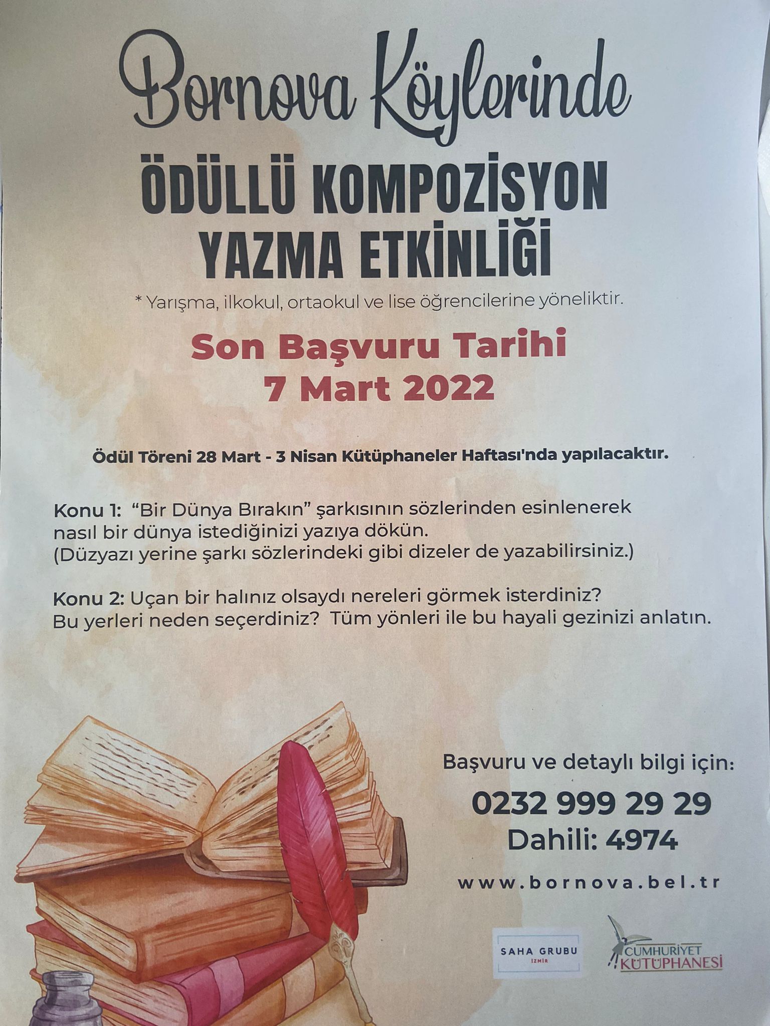 ‘Bornova Köylerinde Ödüllü Kompozisyon Yazma’ etkinliği